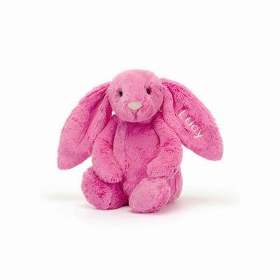 Jellycat Bashful Hot Pink Conejo Medium | PODR-95043